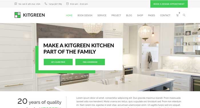 KitGreen WordPress Theme Customization