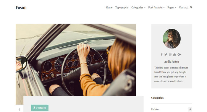 Fason WordPress Theme Customization