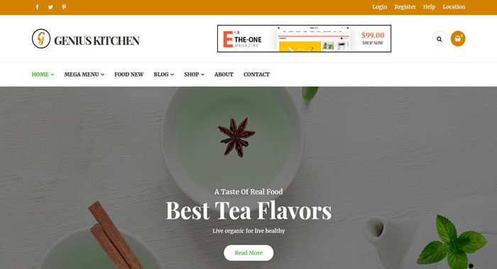 Genius Kitchen WordPress Theme Customization