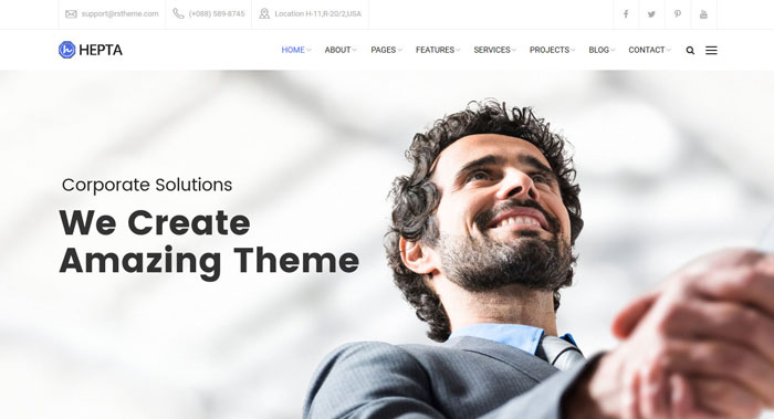 Hepta WordPress Theme Customization