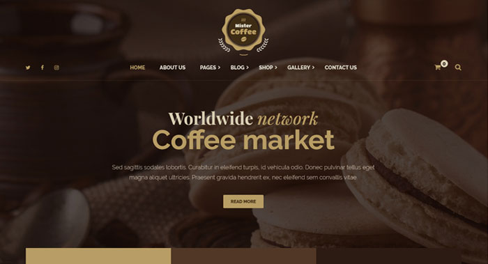 Mister Coffee WordPress Theme Customization