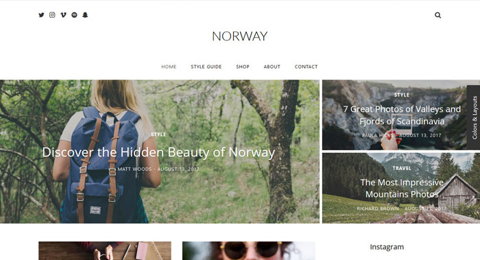 Norway WordPress Theme Customization