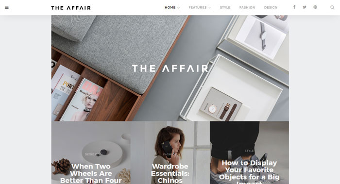 The Affair WordPress Theme Customization