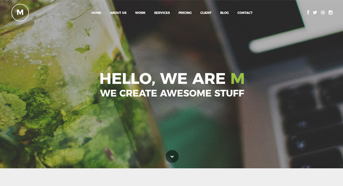 M One Page WordPress Theme Customization